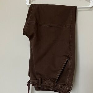 George Brown Drawstring Jogger Pants